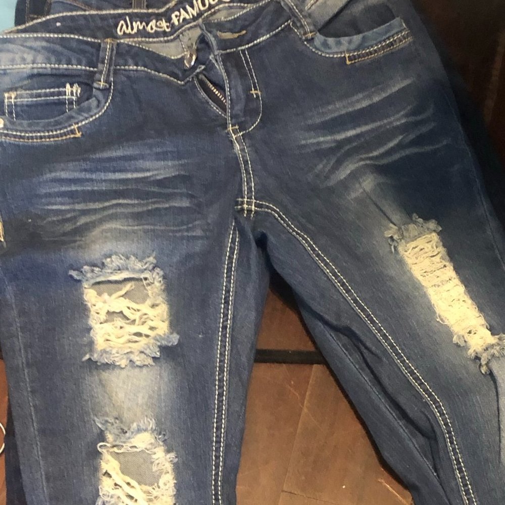 Almost Famous Distressed Skinny Jeans